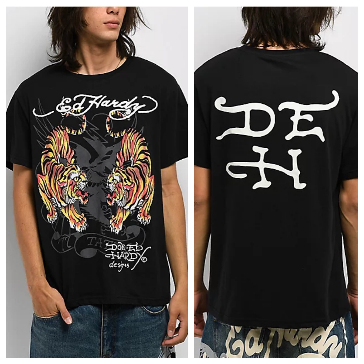 Streetwear Brand Tees - ไทเกอร์ส เอ็ด แทททู อาร์ต สตรีท เทรนดี้แบรนด์เสื้อยืดผ้าฝ้ายเสื้อยืดลายกราฟิกผู้ชายผู้หญิงฤดูร้อนสตรีทแวร์