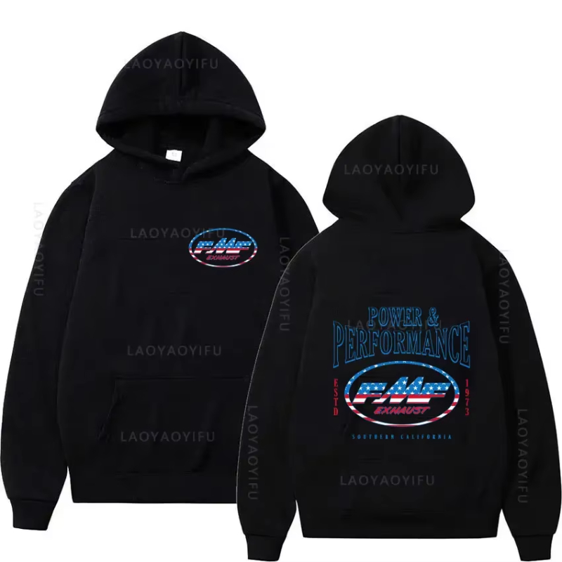 Streetwear Brand Y2K - เสื้อฮู้ดดี้ลายกราฟิก FMF Racing Exhaust Ama Motocross