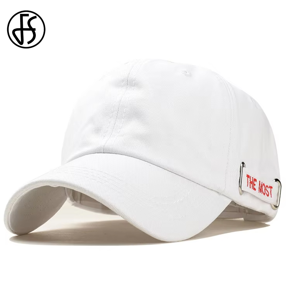 Cap Streetwear Brand - FS สีดําผ้าฝ้ายสีขาว Streetwear เบสบอลหมวก Snapback หมวก