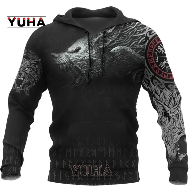 เสื้อฮู้ดลายหมาป่าสำหรับผู้ชาย - Streetwear Brand Tracksuit บทวิจารณ์และราคา