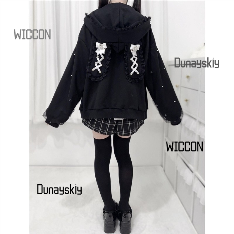 เสื้อฮู้ดกระต่ายญี่ปุ่น Jirai  - Streetwear Brand Y2K บทวิจารณ์และราคา