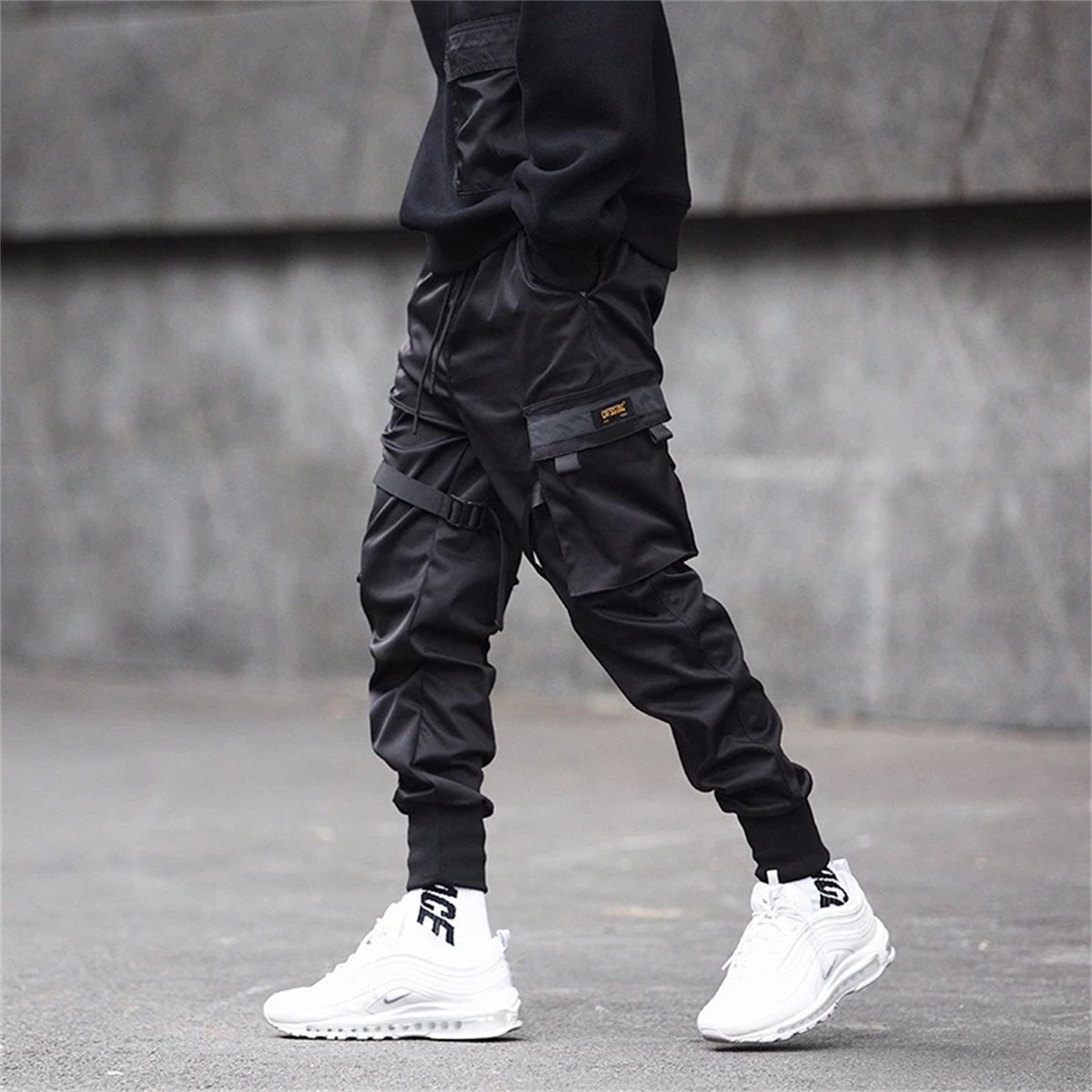 กางเกงคาร์โก้ฮิปฮอปสีดำสำหรับผ - Gothic Streetwear Brand บทวิจารณ์และราคา
