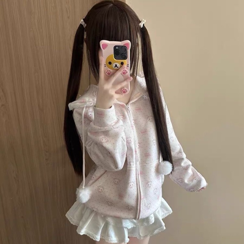 เสื้อฮู้ดสไตล์ญี่ปุ่น ลูกไม้หว - Streetwear Brand Y2K บทวิจารณ์และราคา