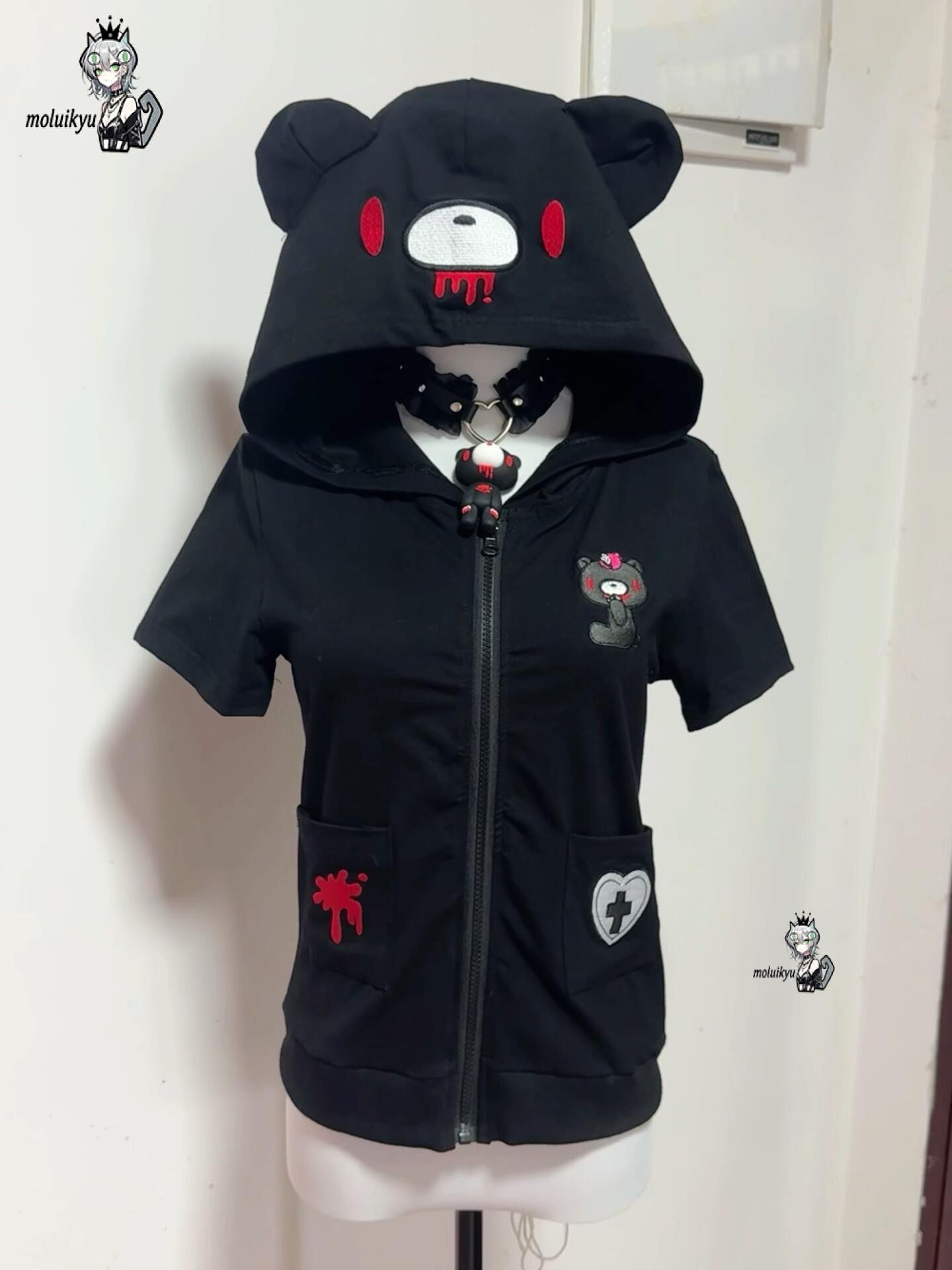 เสื้อฮู้ดดี้อนิเมะน่ารัก แขนสั - Streetwear Brand Y2K บทวิจารณ์และราคา